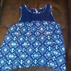 Blue lace top
